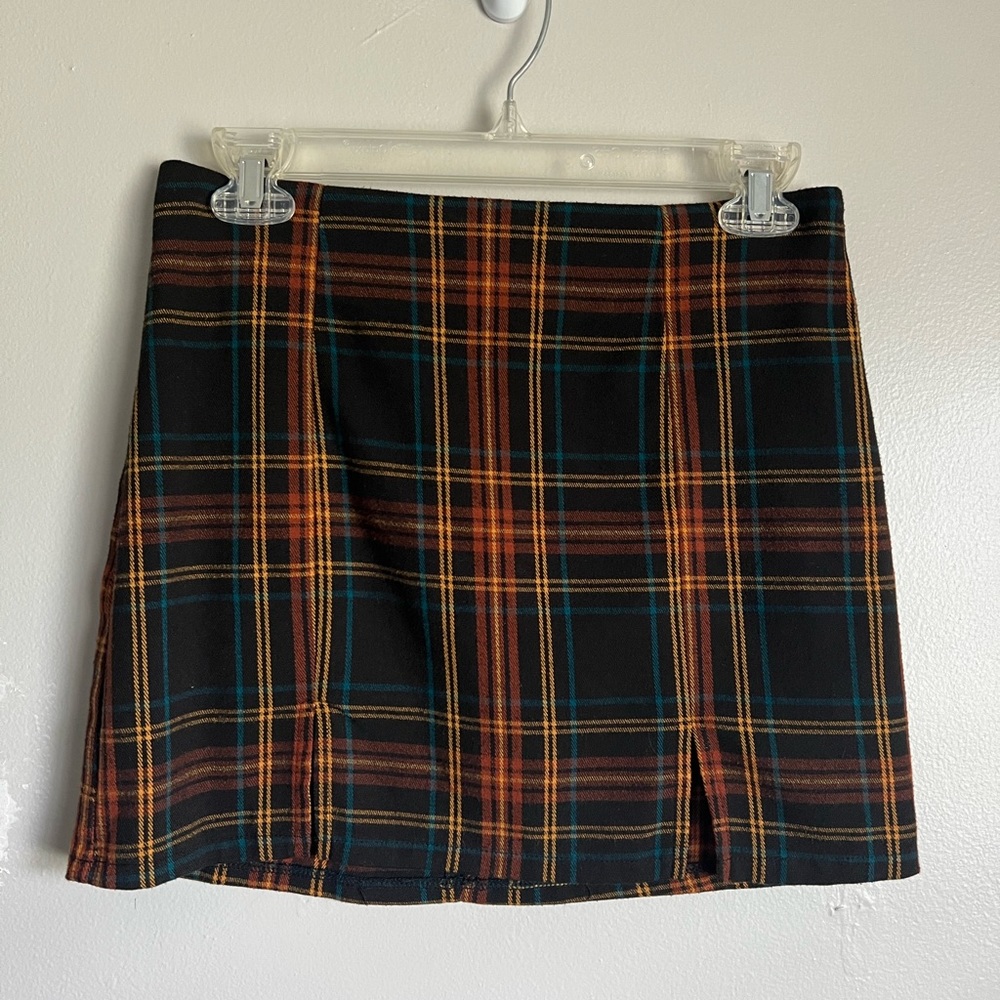 plaid mini skirt